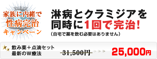 家族に内緒で性病完治キャンペーン